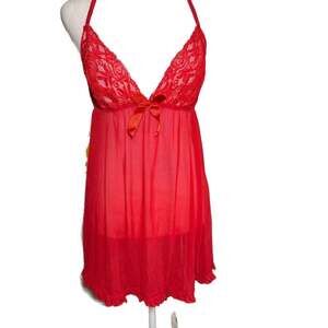 Womens Sexy Lingerie Sleepwear Nightwear Underwear Teddy Babydoll Lace Dress Set